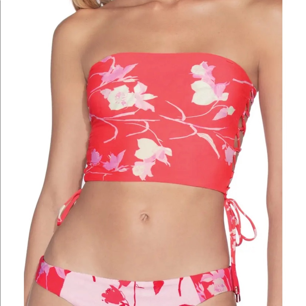 Maaji Multicolor Fairy Cupid Bandeau Bikini Top Size Small